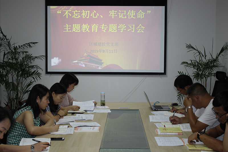 區(qū)城建投公司黨支部開展“先學、先查、先改”工作 預熱 “不忘初心、牢記使命”主題教育工作